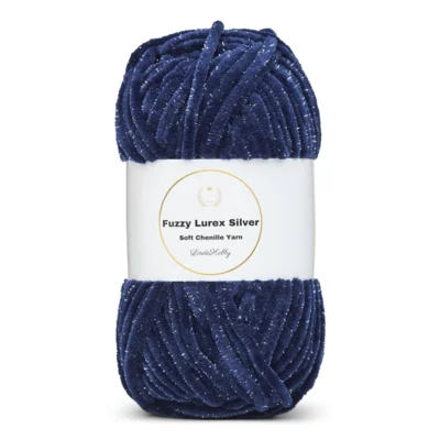 LindeHobby Fuzzy Chenille Silver Lurex